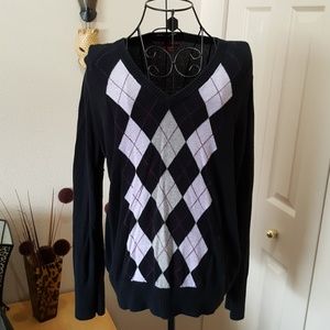 Plus Size Argyle Sweater